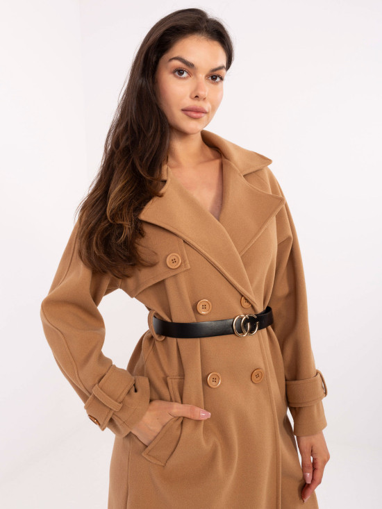 Elegantni prijelazni kaput u camel boji