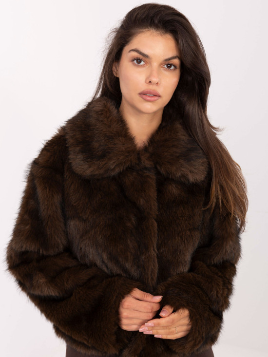 Giacca invernale elegante in marrone scuro