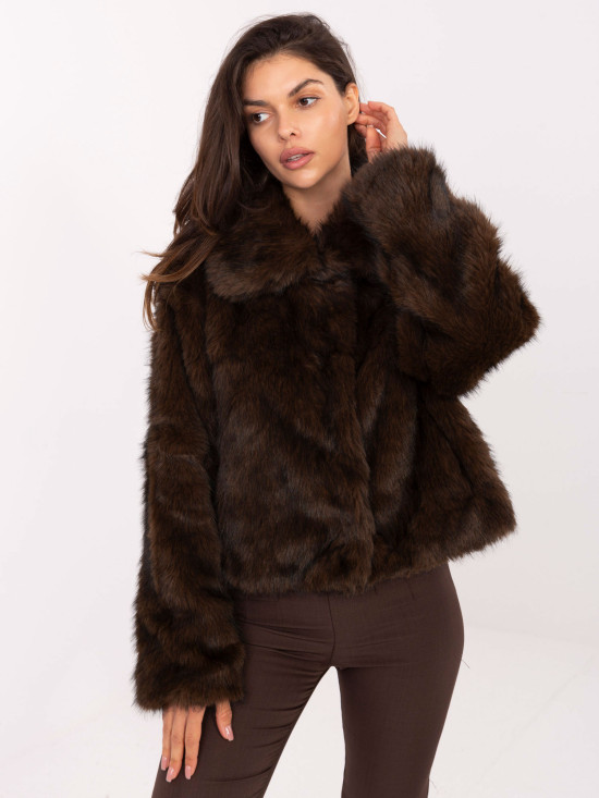 Giacca invernale elegante in marrone scuro