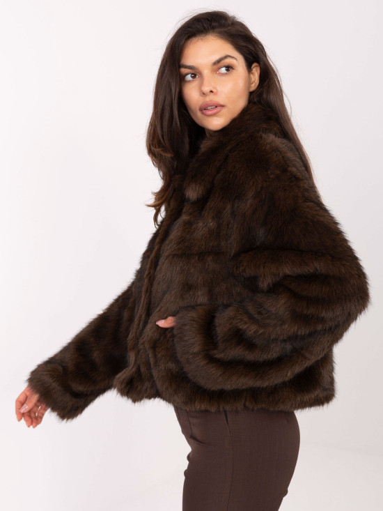 Giacca invernale elegante in marrone scuro