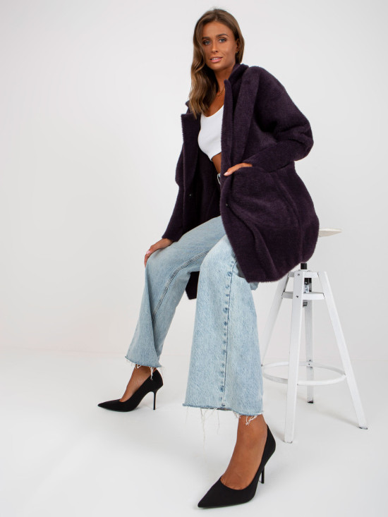 Cappotto grafite in alpaca e lana per la mezza stagione