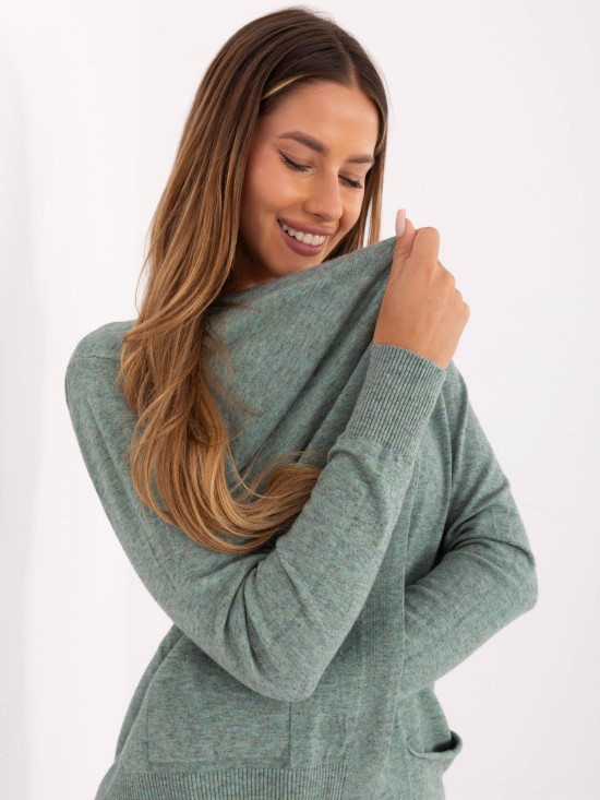 Cardigan menta con tasche