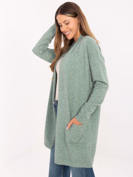 Cardigan menta con tasche