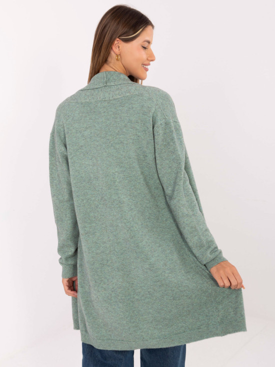 Cardigan menta con tasche