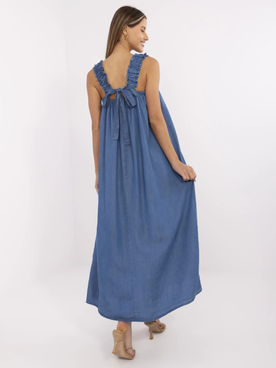 Abito maxi oversize in blu scuro