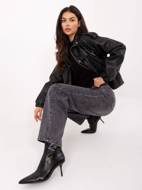 Ženske tamnosive balloon traperice