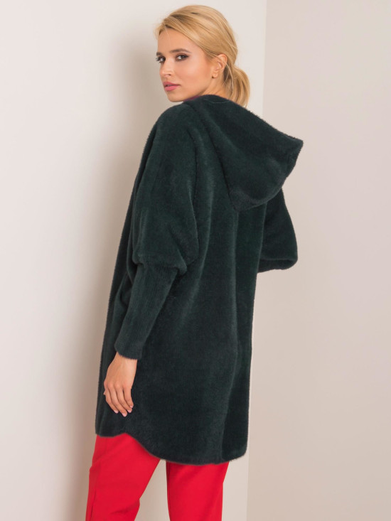 Bež kaput od alpake s kapuljačom