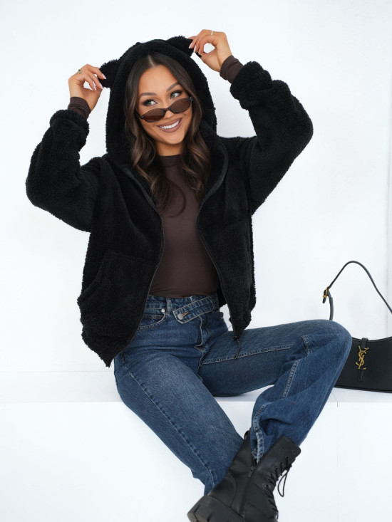 Crna hoodica s patentnim zatvaračem