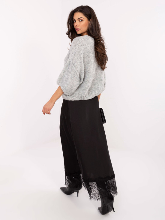 Crna maxi suknja s čipkom