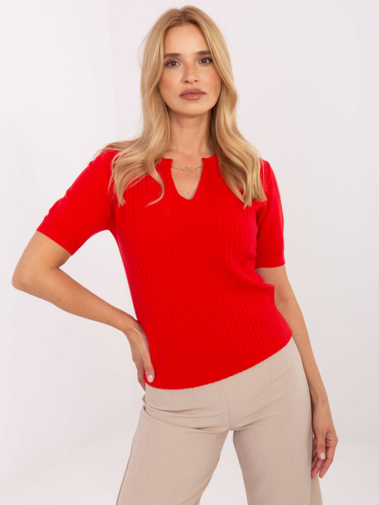 Elegantna crvena majica s kratkim rukavima