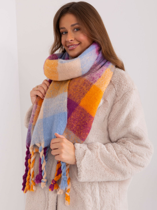 Sciarpa Viola con Frange