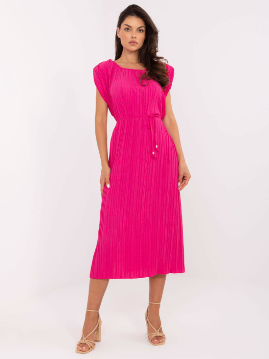Elegante abito midi in rosa