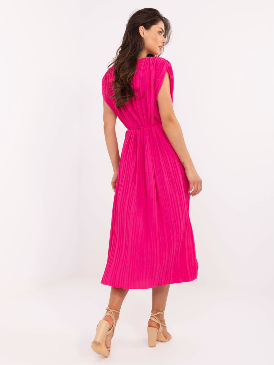Elegante abito midi in rosa