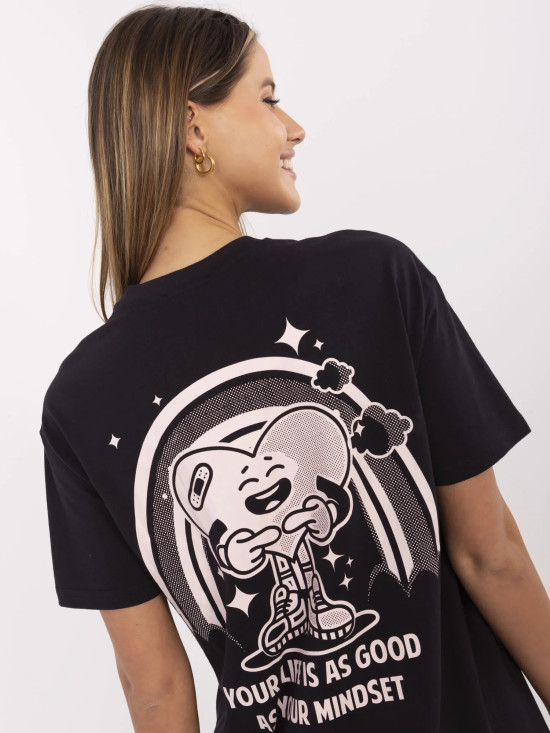 T-shirt grigia elegante con stampa