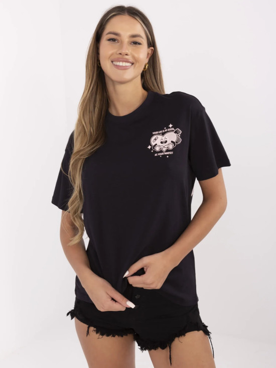T-shirt grigia elegante con stampa