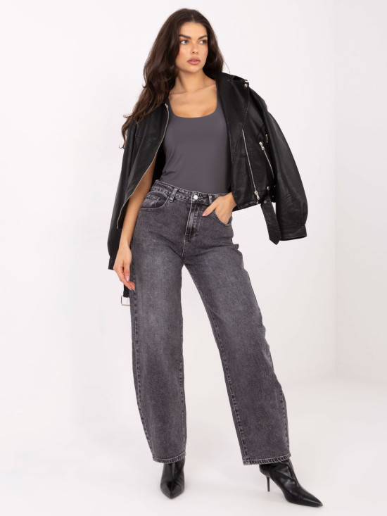 Grafitni glatki top bez rukava