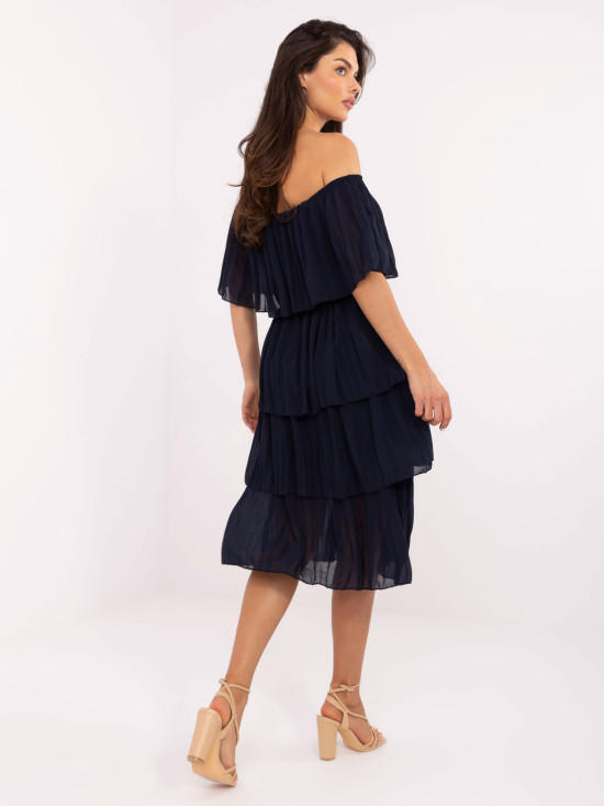Abito elegante svasato in blu