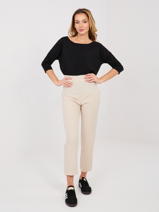 Eleganti pantaloni sigaretta beige