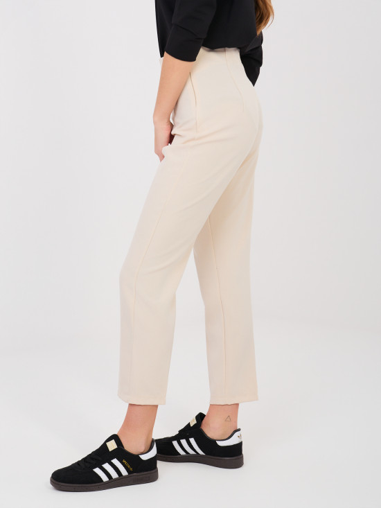 Eleganti pantaloni sigaretta beige