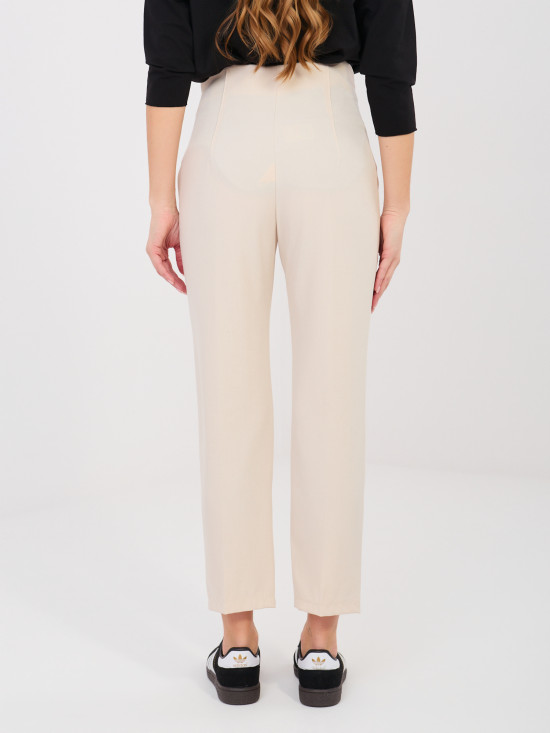 Eleganti pantaloni sigaretta beige