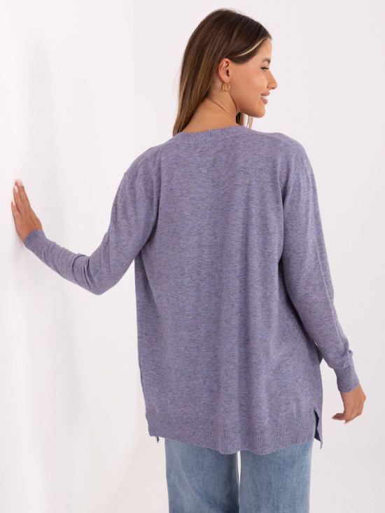 Cardigan lilla chiaro con tasche