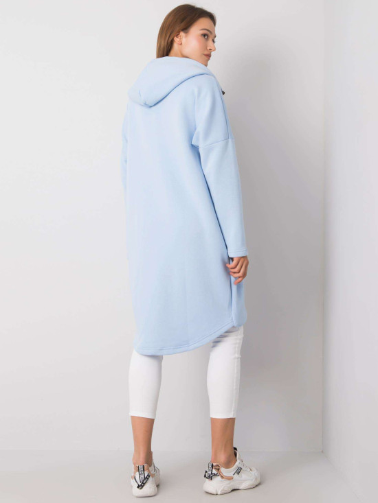 Svijetloplava duga trenirka s kapuljačom na patent