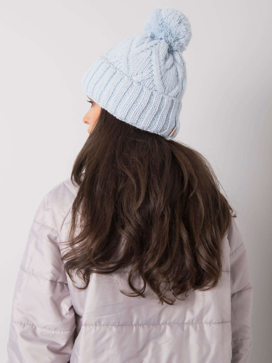 Cappello invernale imbottito blu chiaro