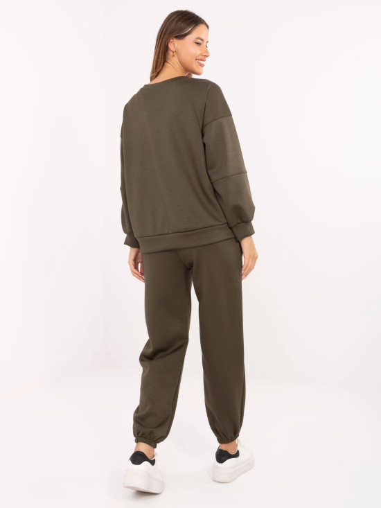 Ženski khaki komplet s dugim rukavima