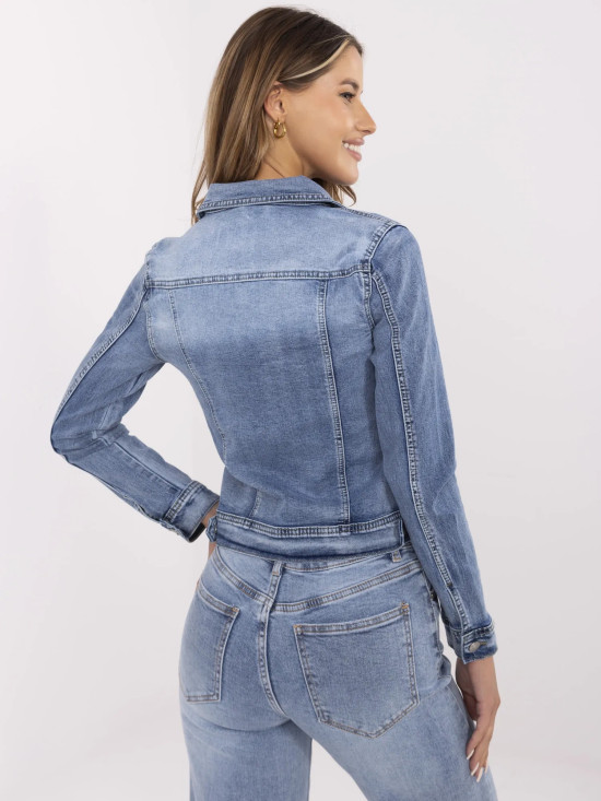 Giacca in denim blu da donna