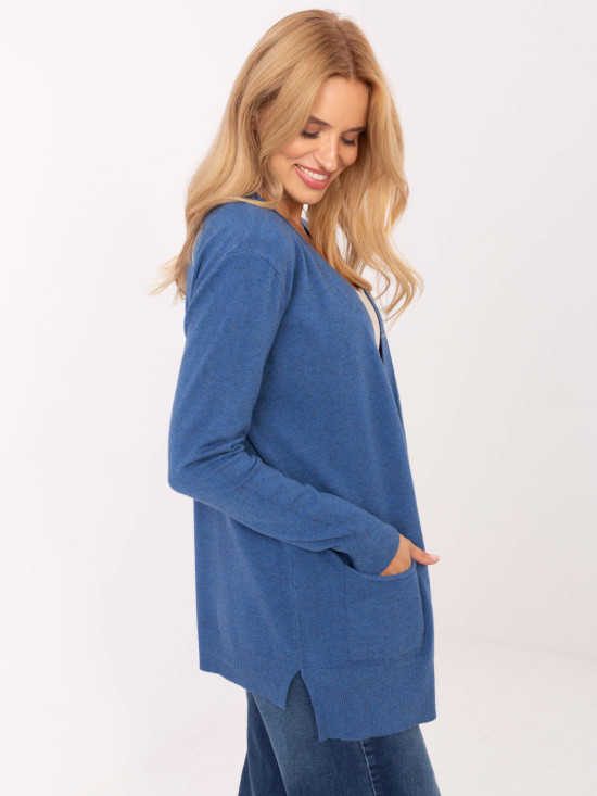 Cardigan blu elegante