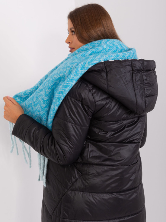 Sciarpa da donna blu in maglia