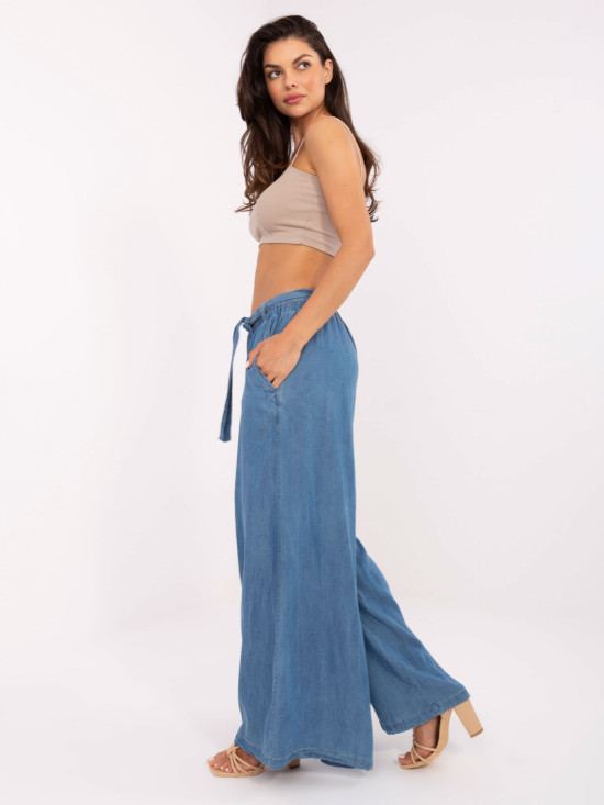 Pantaloni Palazzo Blu in Tencel