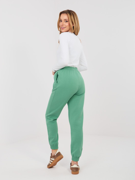 Pistacija trenirka hlače s visokim strukom