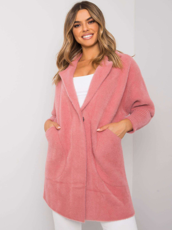Cappotto rosa in alpaca Fluffy