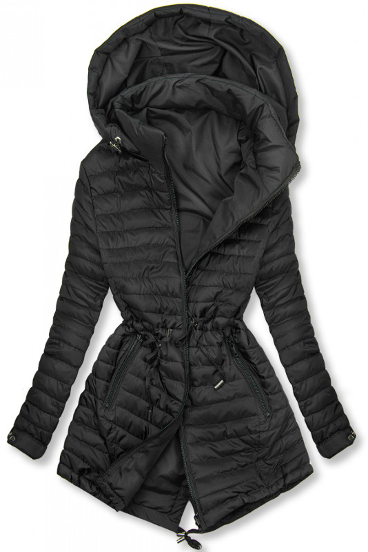 Parka trapuntata doppia faccia nera