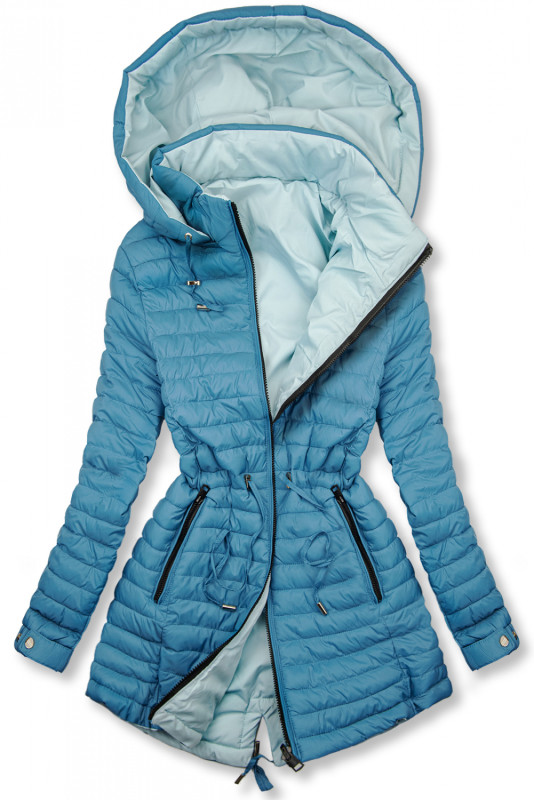 Prošivena dvostrana parka plava/babyblue