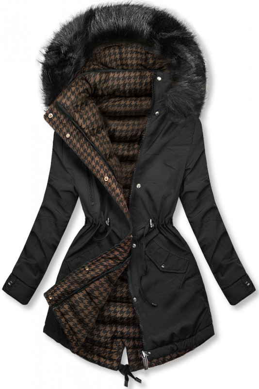 Parka invernale doppia faccia nera