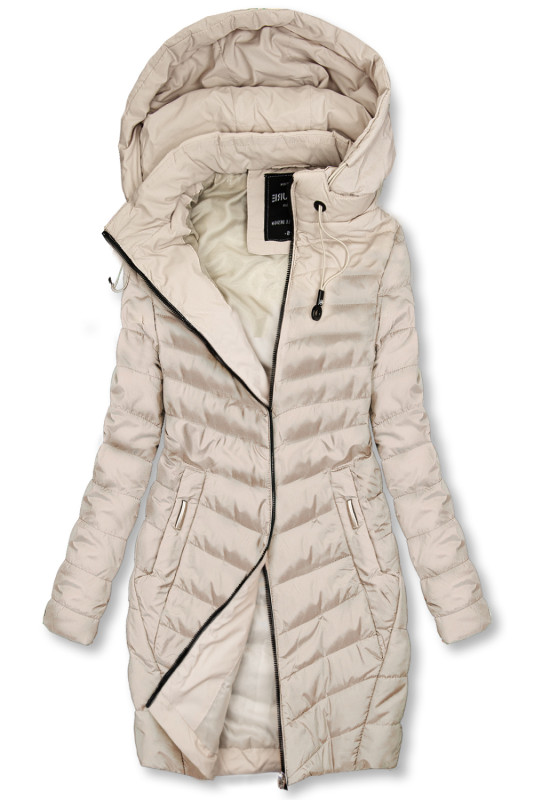 Giacca di transizione dal taglio allungato beige
