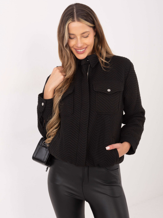 Giacca nera di transizione elegante