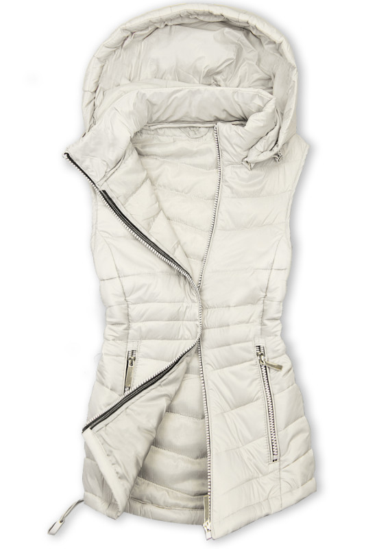 Gilet ecru dal taglio corto