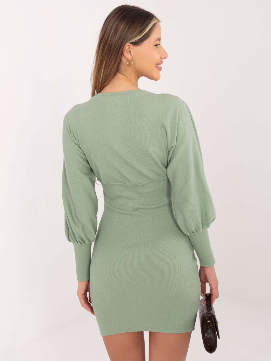 Pistacija prugasta haljina Leticia RUE PARIS