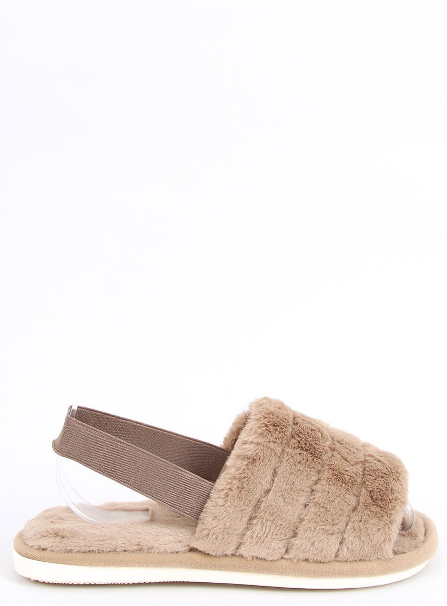 Ciabatte da donna beige con elastico