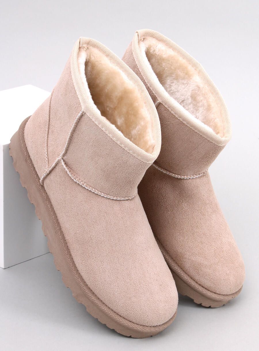 Stivaletti imbottiti bassi beige
