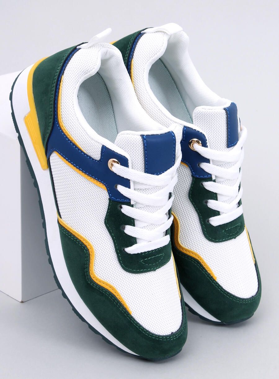 Sneakers sportive verdi e bianche