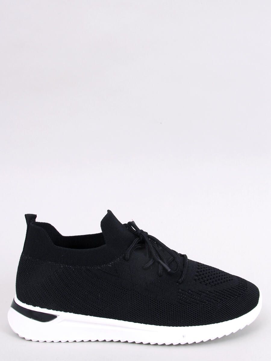 Sneakers nere da donna realizzate in tessuto elastico