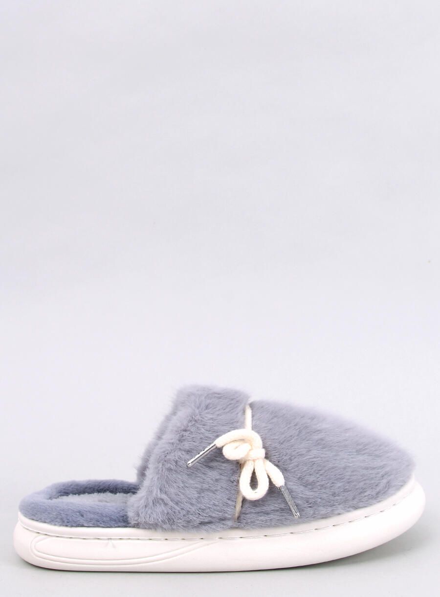 Pantofole in pelliccia grigie