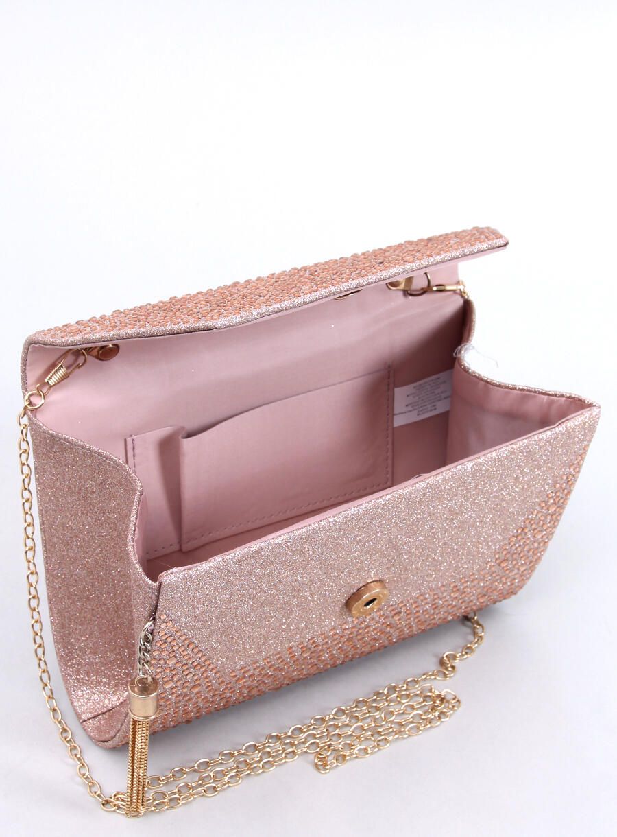 Borsa da donna rosa chiaro lucida