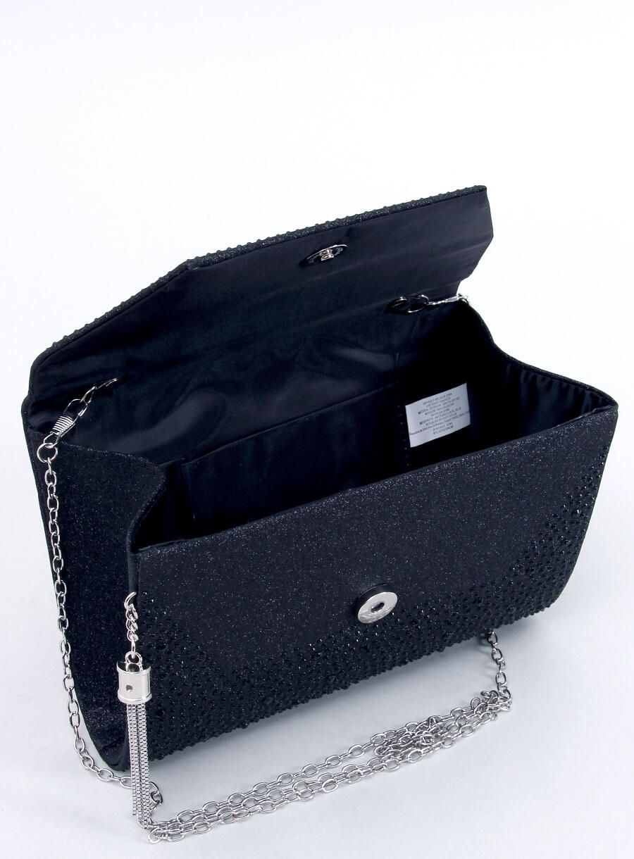 Borsa da donna nera lucida