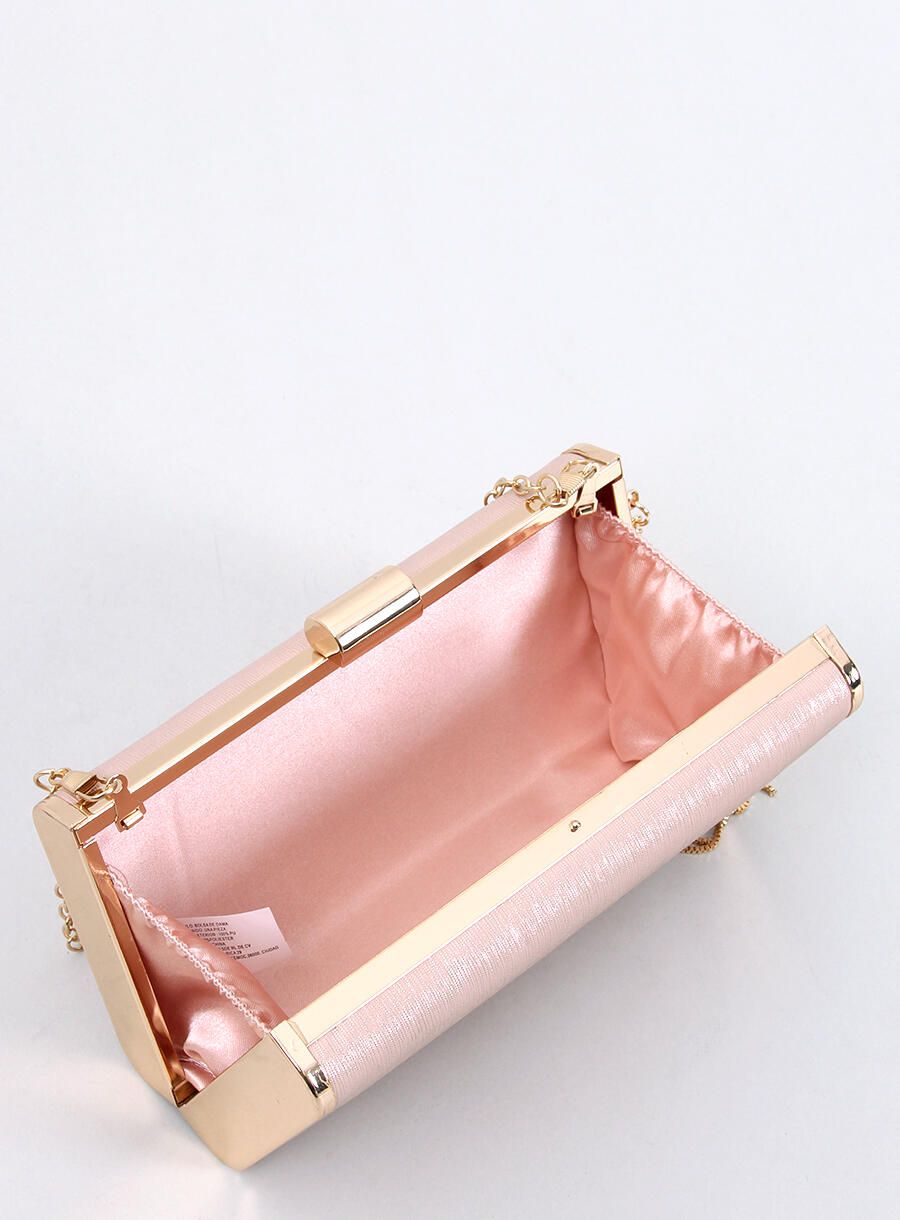 Borsa elegante rosa chiaro con nappina