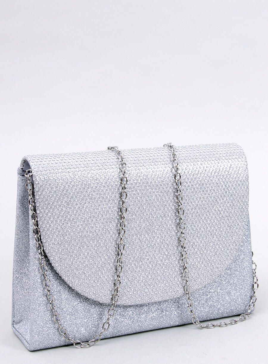 Borsa formale lucida argento